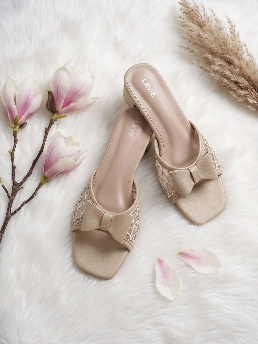 Lavie Textured Party Block Mules with Bows-picture-39