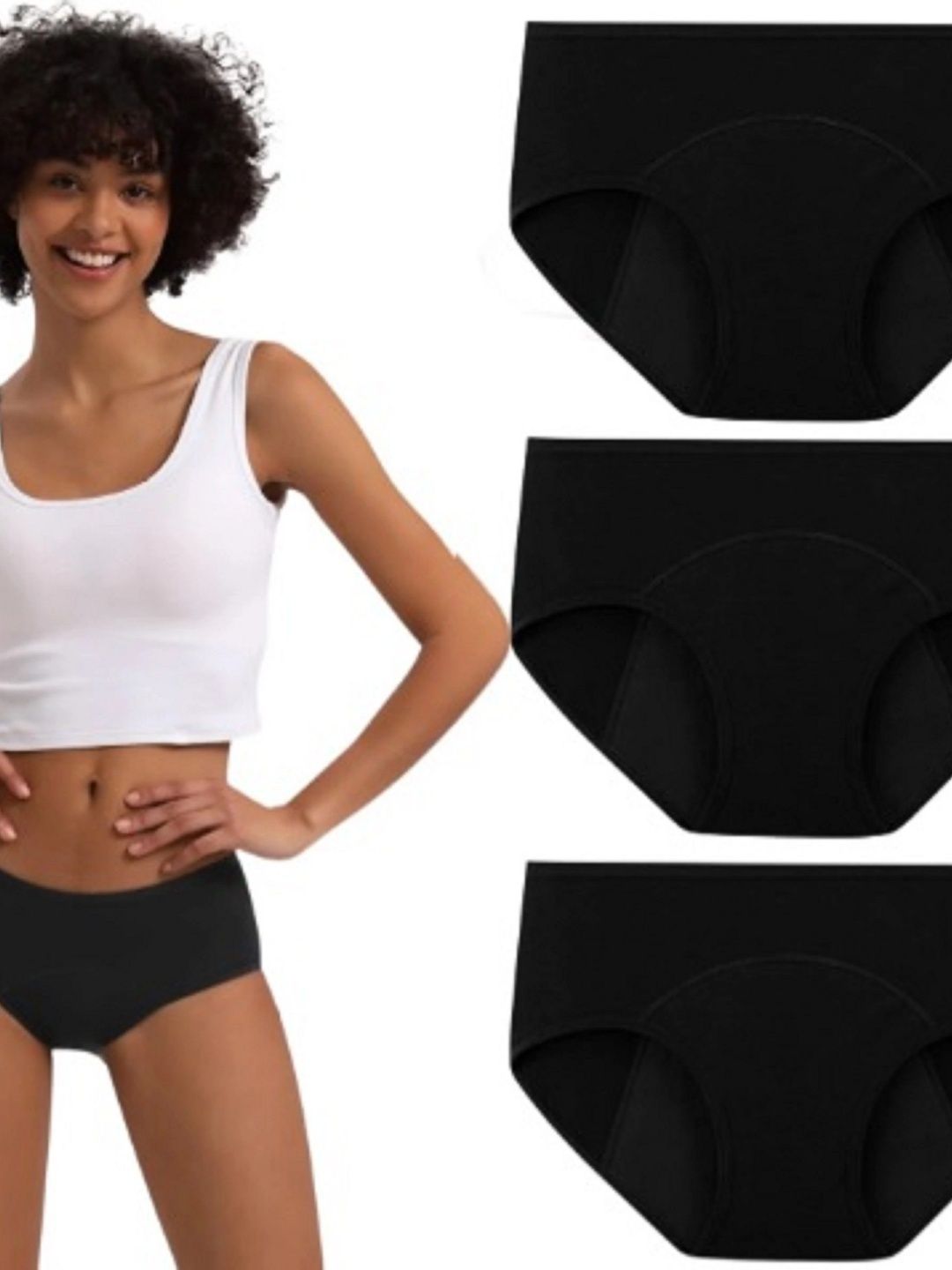 L Fashion Jeans Women Pack of 3 Cotton Period Briefs-picture-12