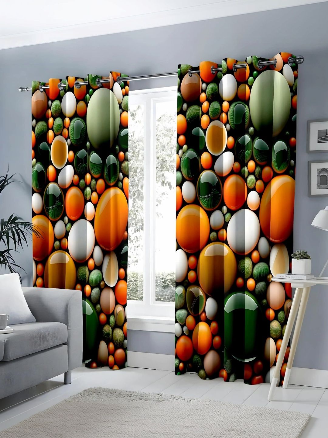 CURTAINRY Multicoloured Door Curtain-image-6