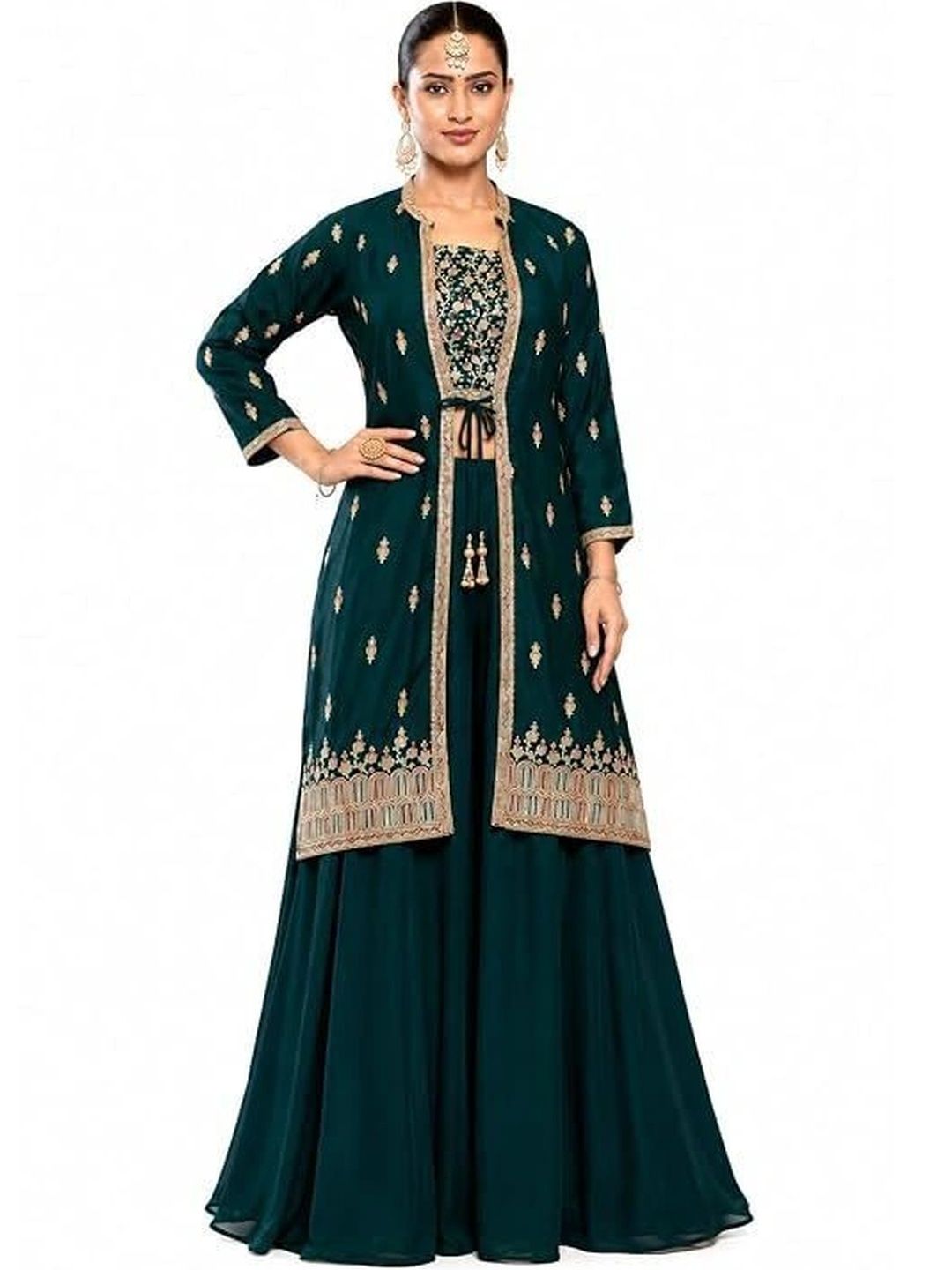 AEOY OFFICIAL Embroidered Thread Work Ready to Wear Lehenga &-picture-11