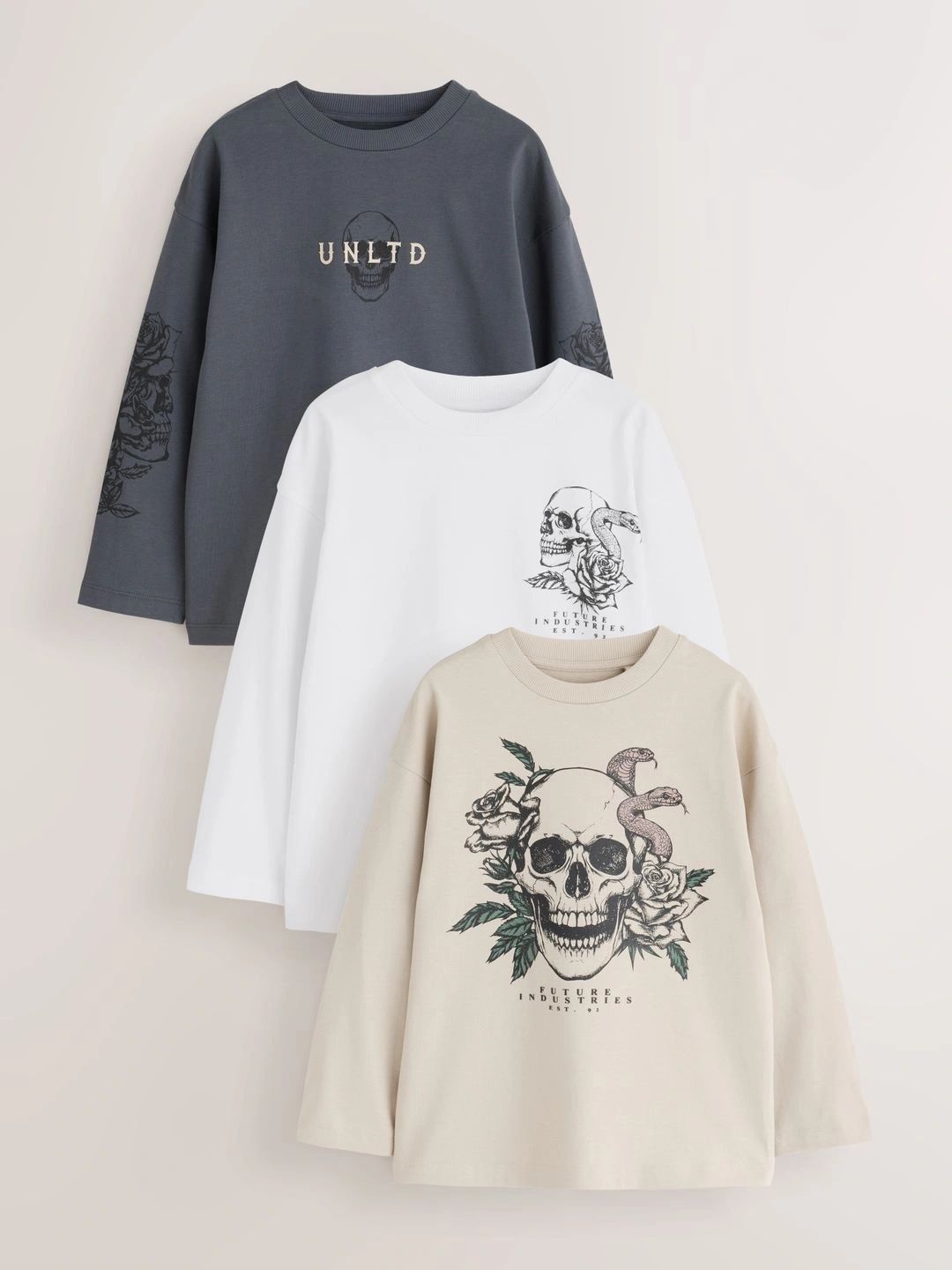 NEXT Boys Pack Of 3 Printed T-shirt-picture-11