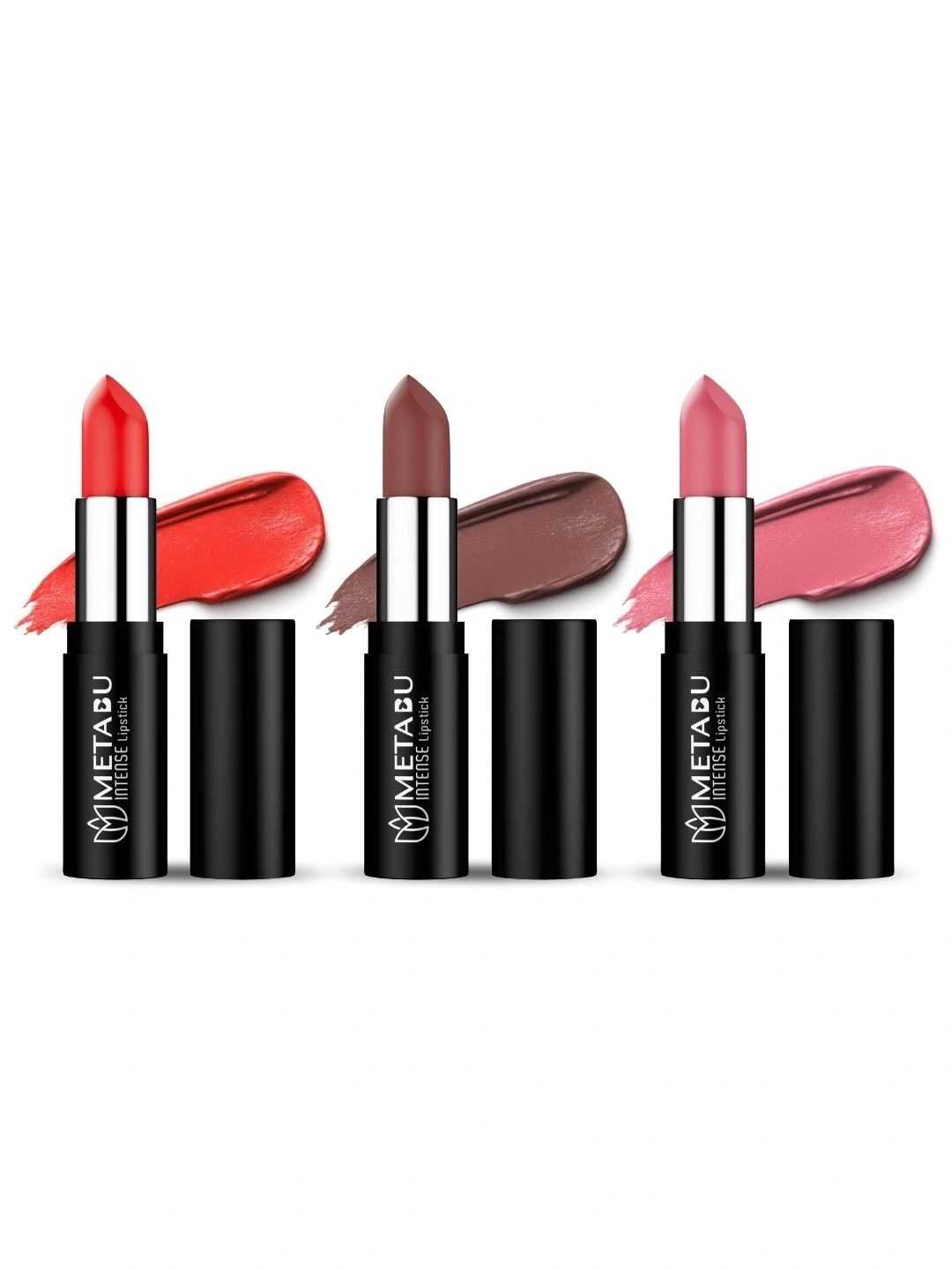 METABU Set of 3 Highly Pigmented Creamy Matte Lipstick - 01 03 & 09-image-36