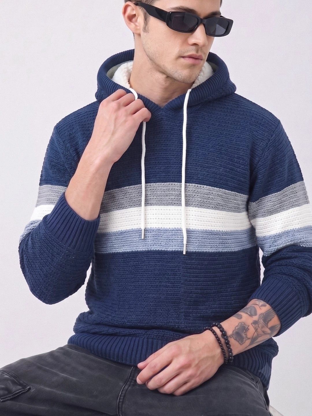 Roadster Men Striped Pullover-picture-50