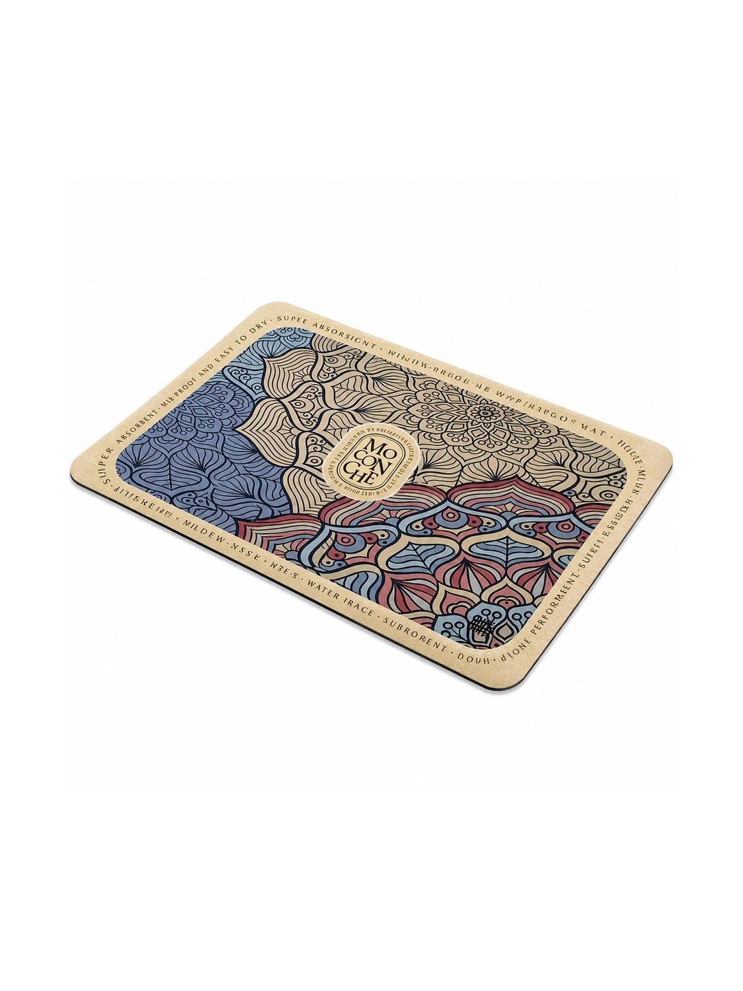 LUXEHOME INTERNATIONAL Yellow & Blue Printed Anti-Skid Kitchen Mats-image-26