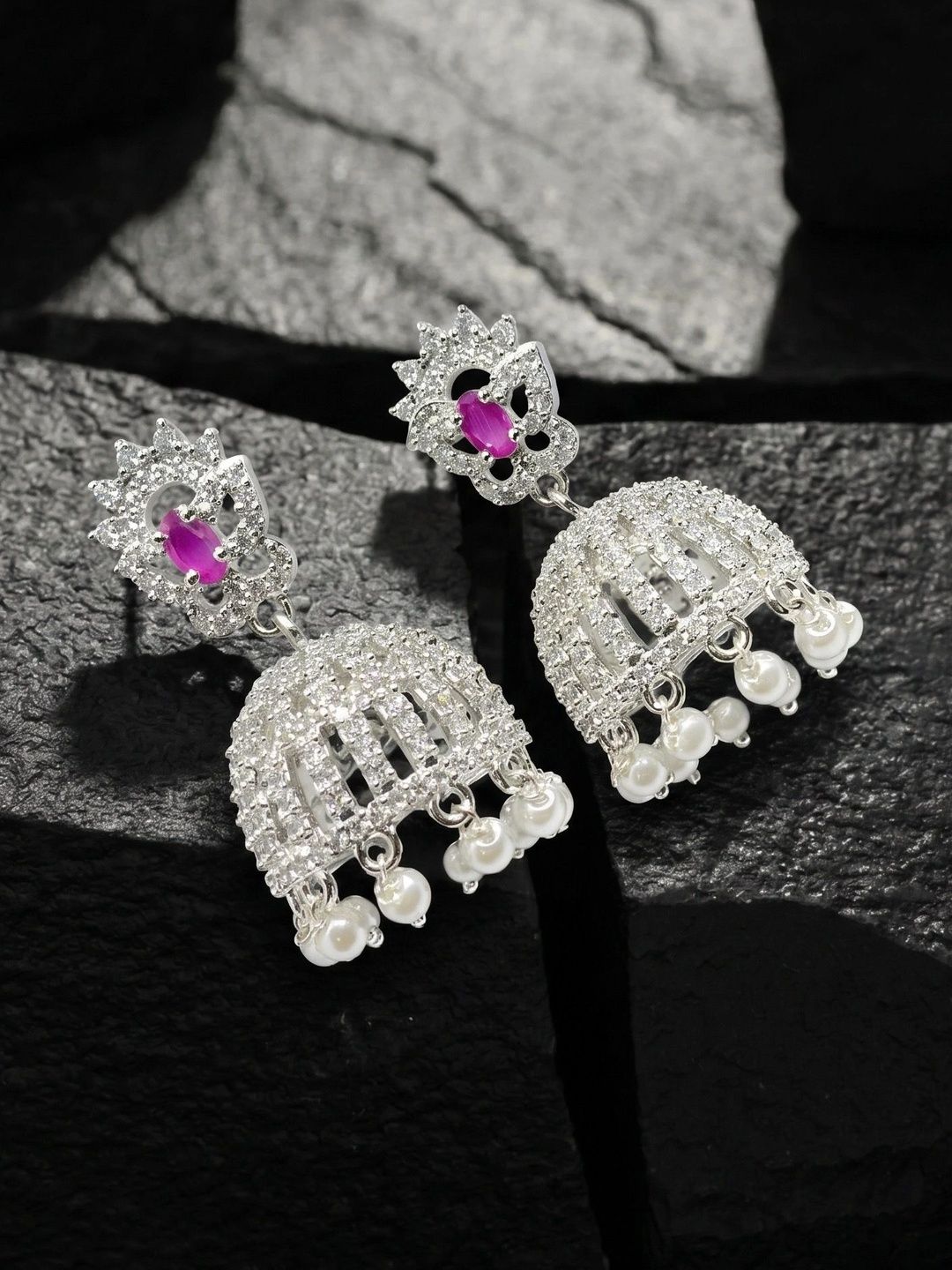 Elvixaa Dome Shaped Jhumkas Earrings-picture-24