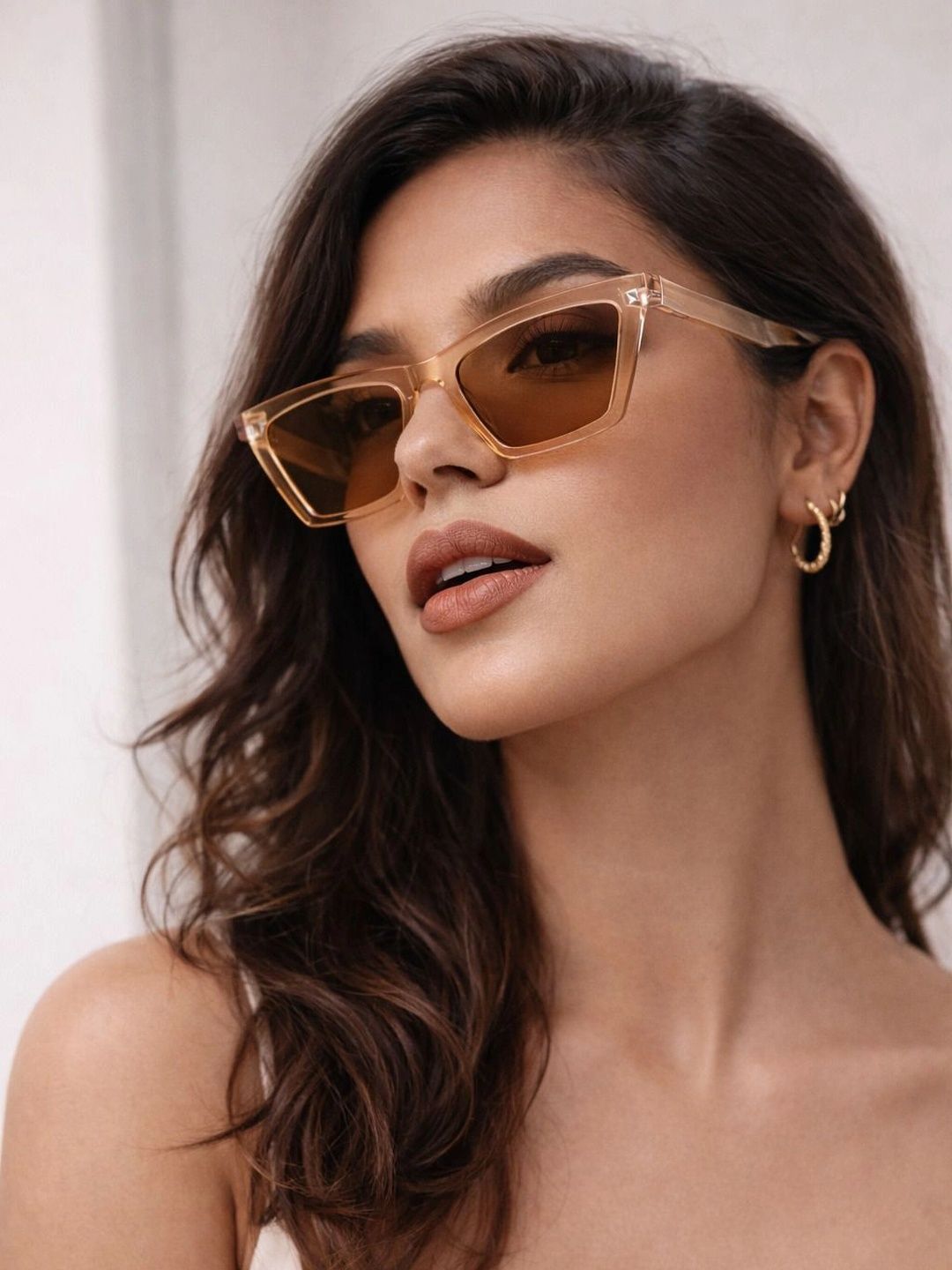 AKAYI Women Brown Cateye Sunglasses with-picture-37
