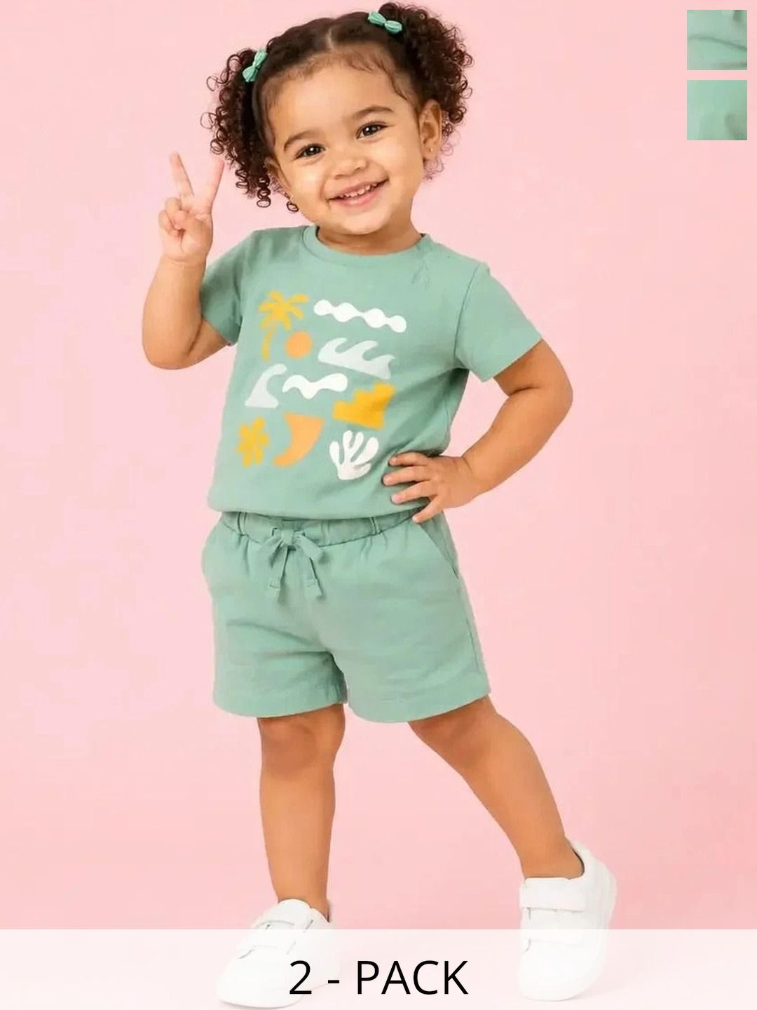 Bloomup Girls Printed T-shirt with Shorts-picture-44
