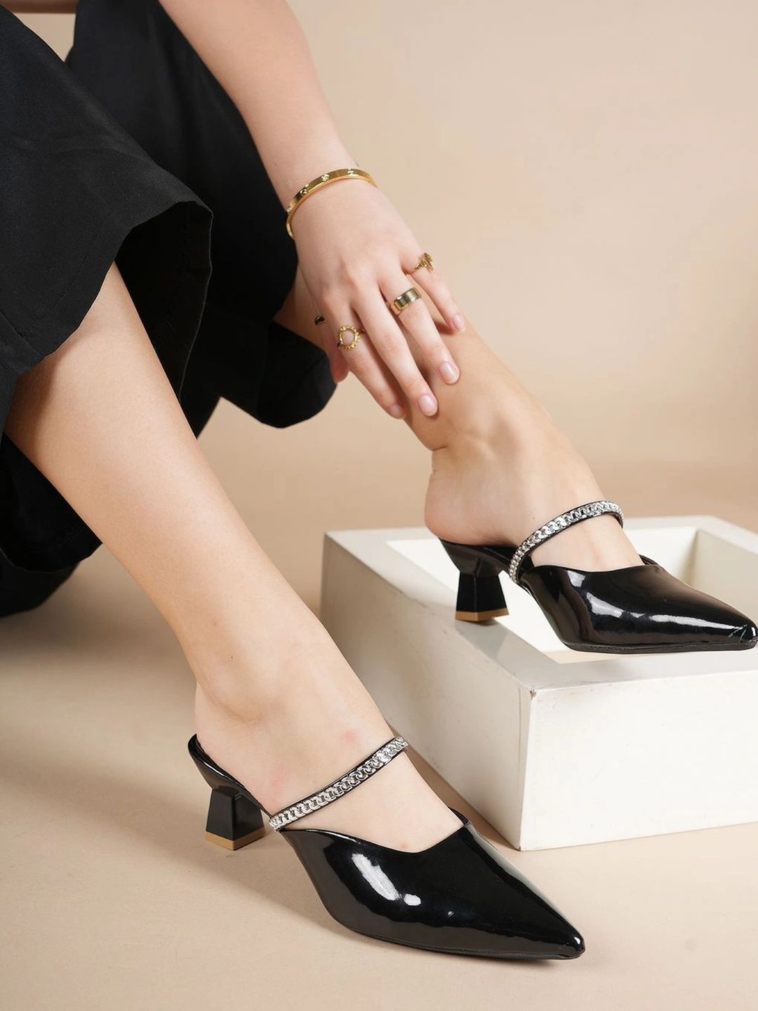 BELVE PARIS Block Mules-picture-41