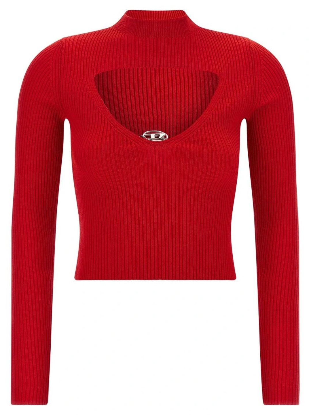 DIESEL Women Ribbed Woollen Crop Pullover-image-43