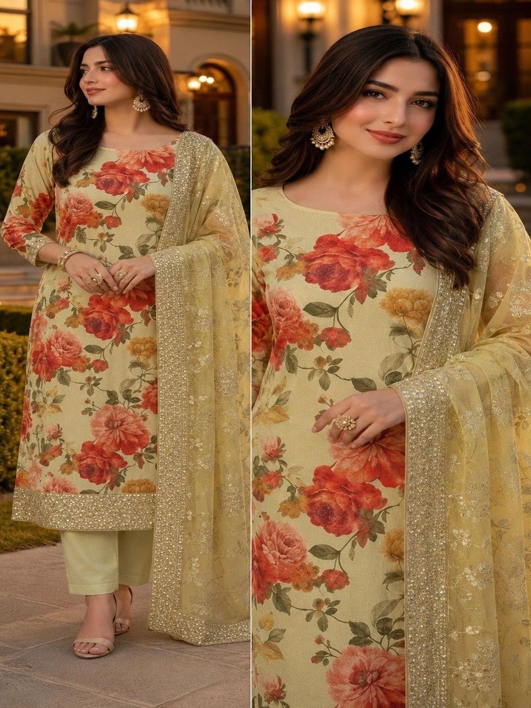 LEBBISKA Silk Crepe Unstitched Dress Material-picture-24