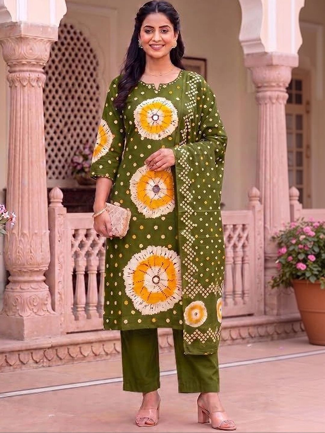 House of Daga Women Dyed Regular Pure Cotton Kurta with Trousers & With Dupatta-picture-41