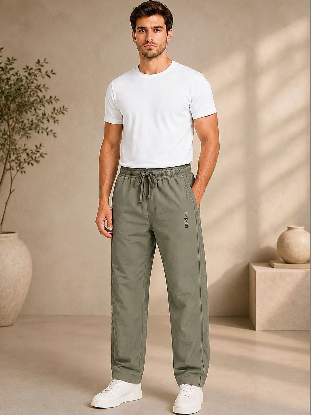 R.Code by The Roadster Life Co. Men Regular Fit Brand Logo Training Track Pants-picture-30