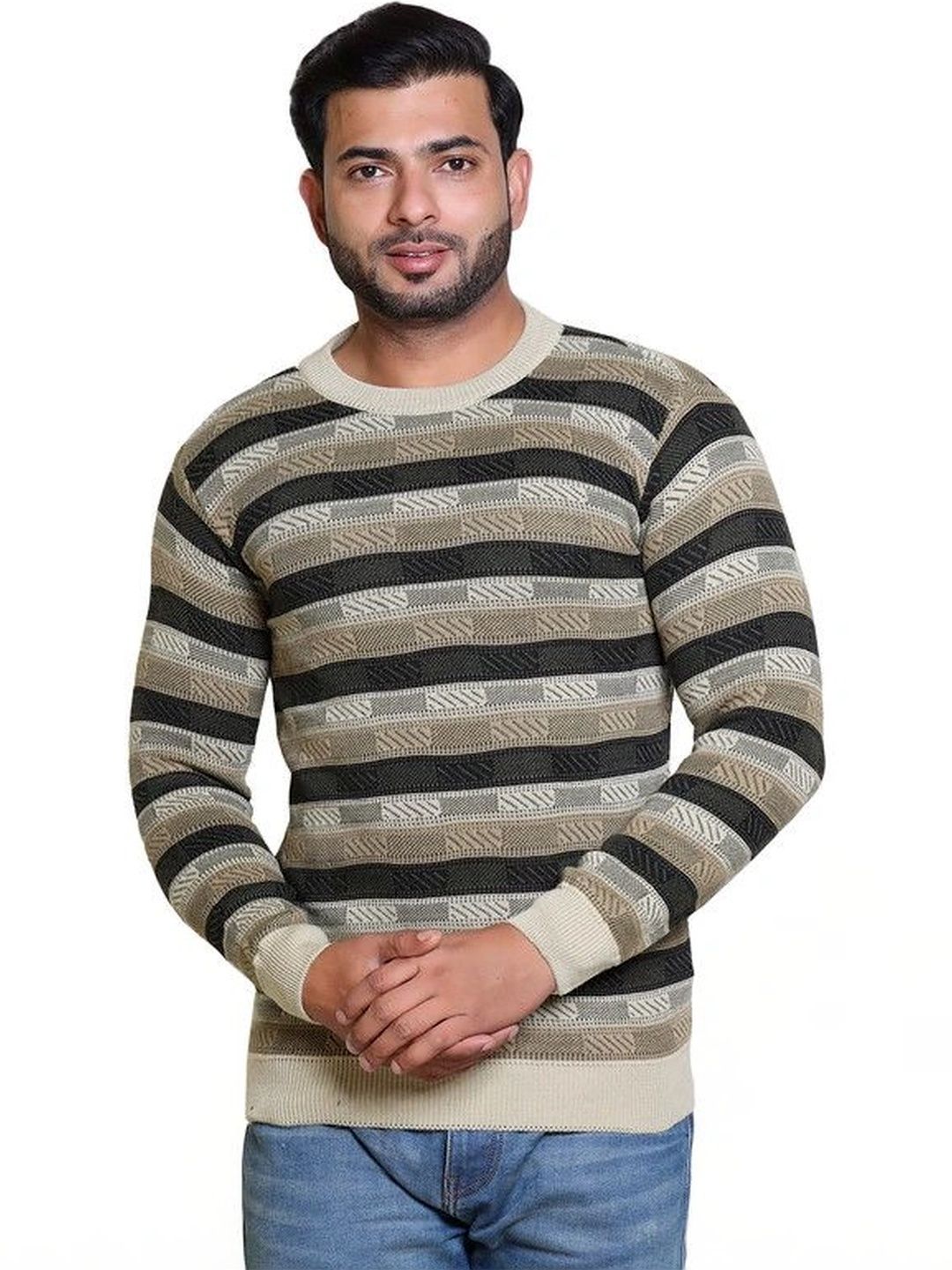 Grand Line Men Striped Pullover-picture-47