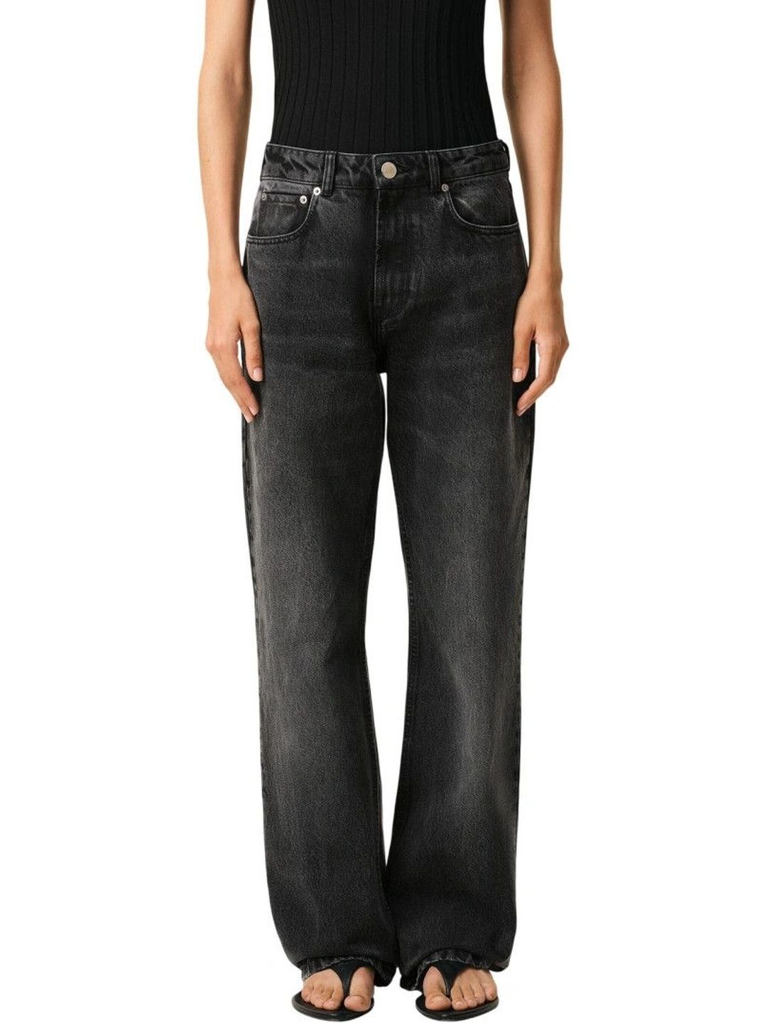 Ami Paris Women Straight Fit Mid-Rise Jeans-picture-41