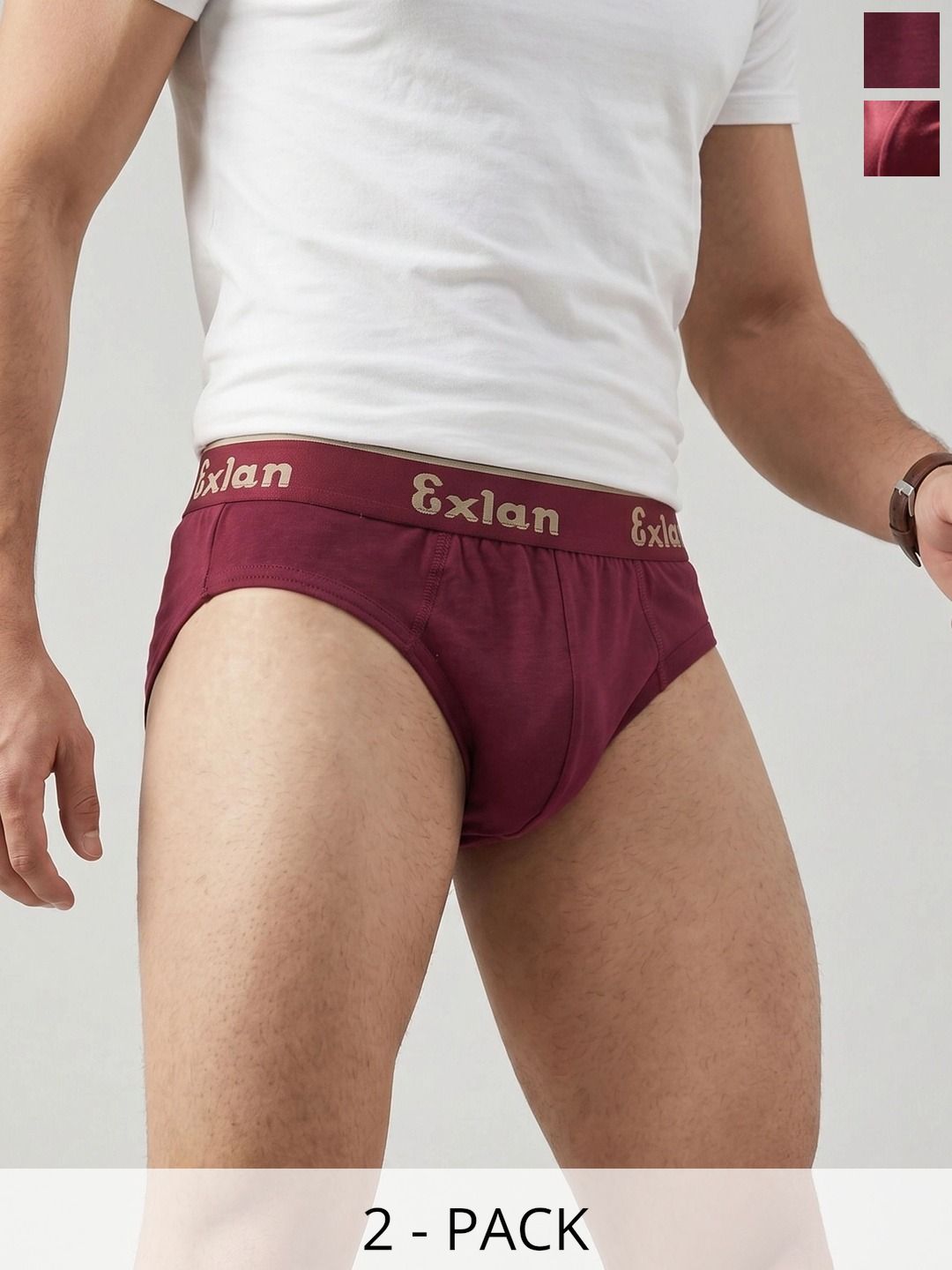 Exlan Men Pack of 2 Anti Bacterial Cotton Bikini-picture-25