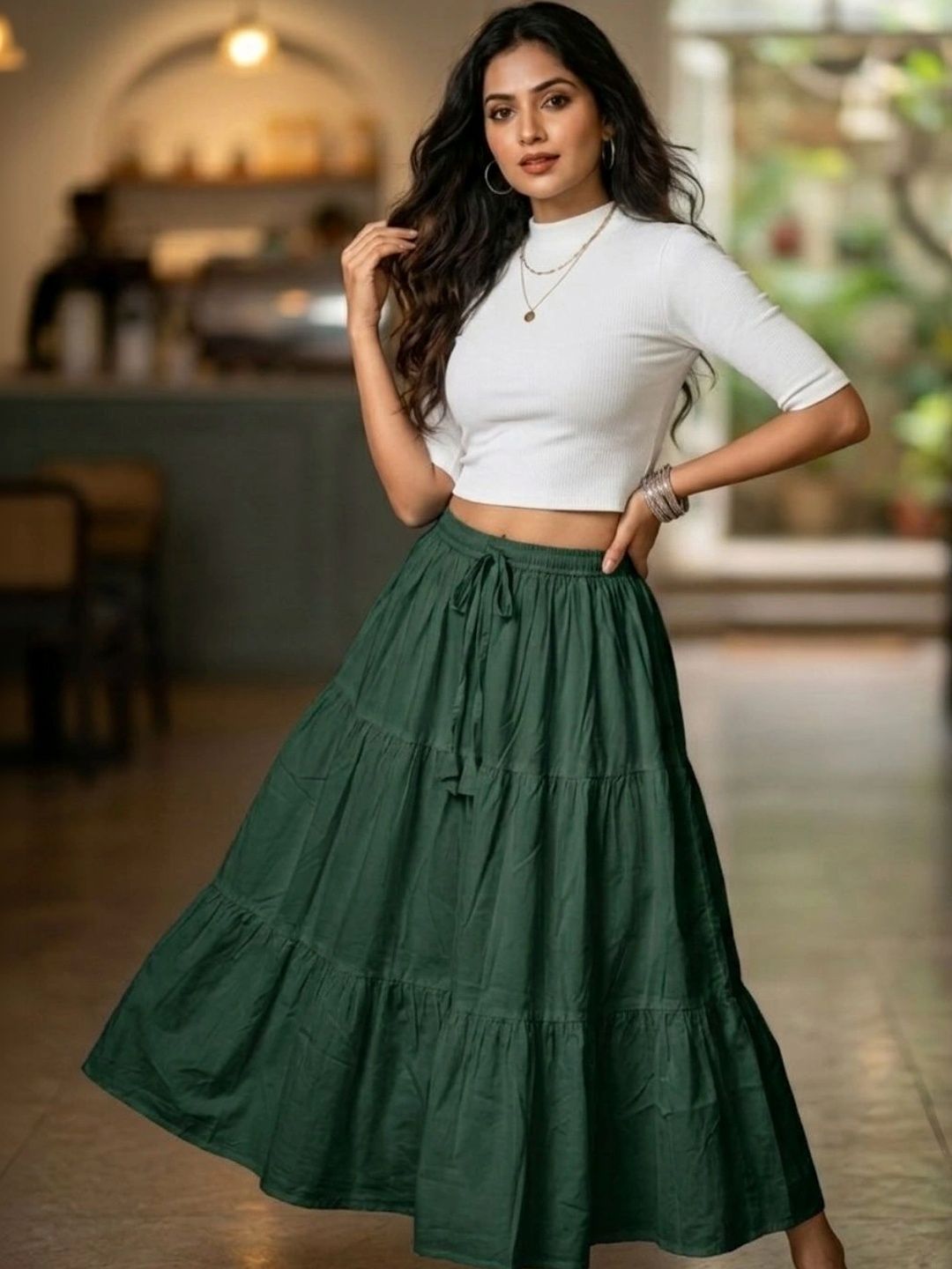 ANGOORI FASHION Women Tiered Midi Tiered Skirt-picture-55