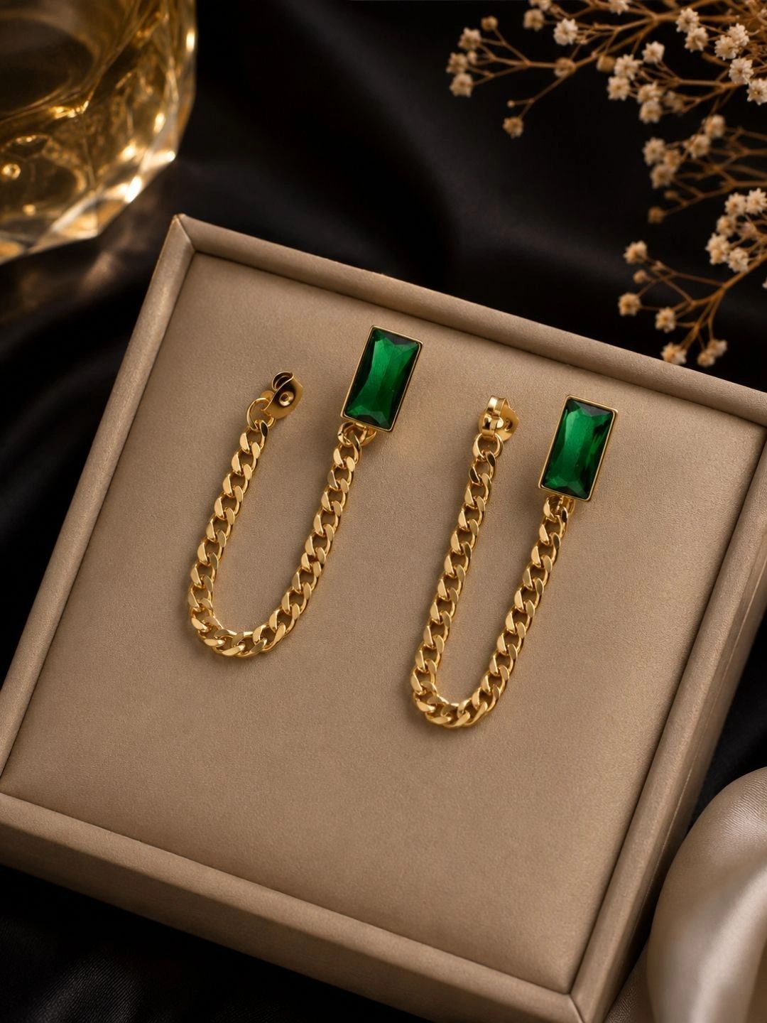 MONOZO Geometric Drop Earrings-picture-11