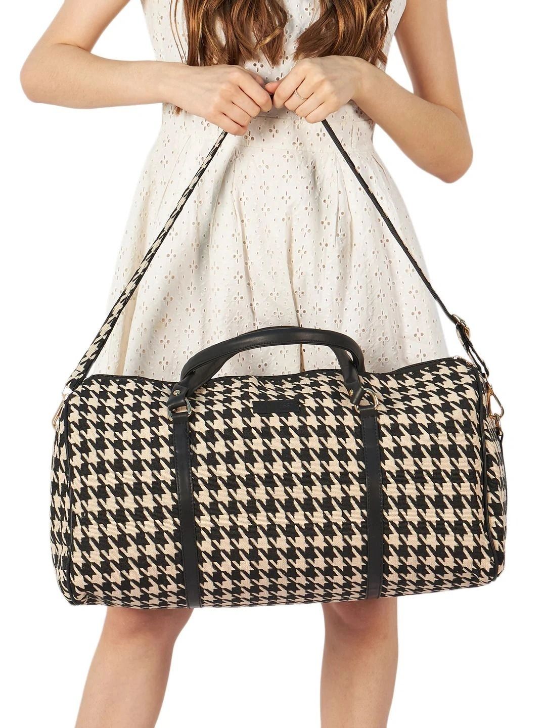 SIDDHASWARI Checked Printed Handheld Bag-image-34