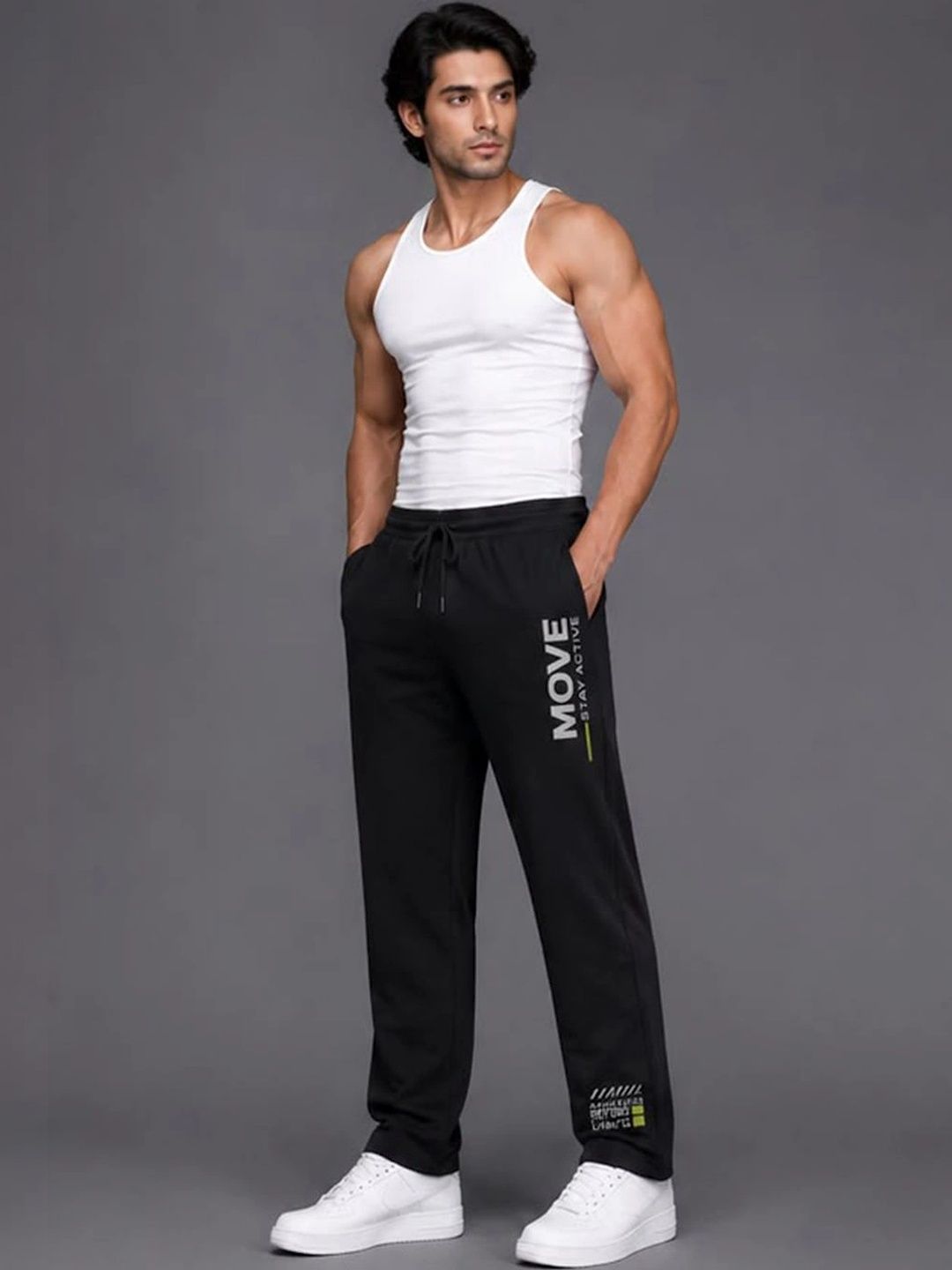PERSONALITEE Men Regular Fit Typography Training Track Pants-picture-37