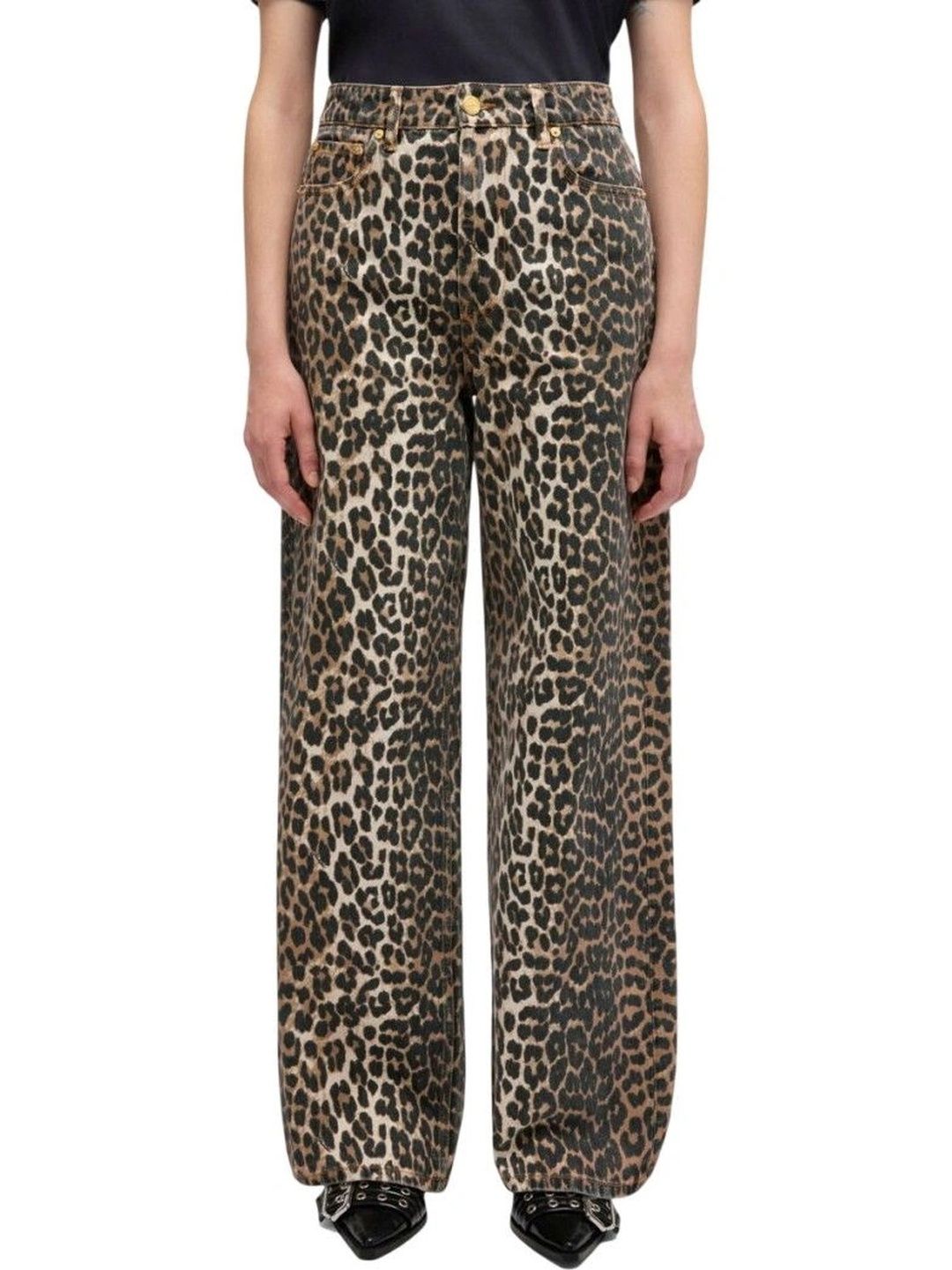 Ganni Women Straight Fit High-Rise Printed Jeans-picture-30