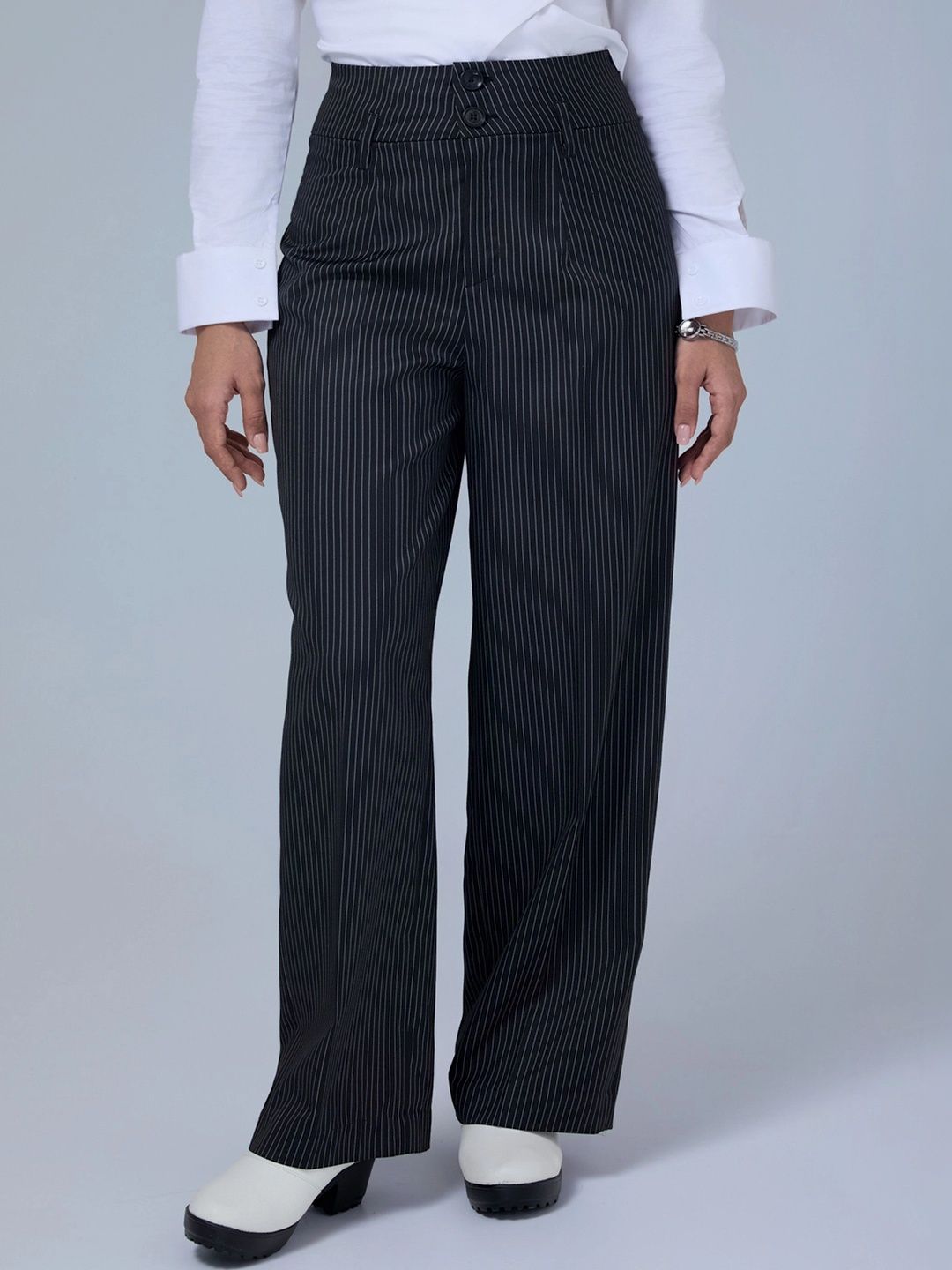 STYLIA Women Striped Trousers-picture-40