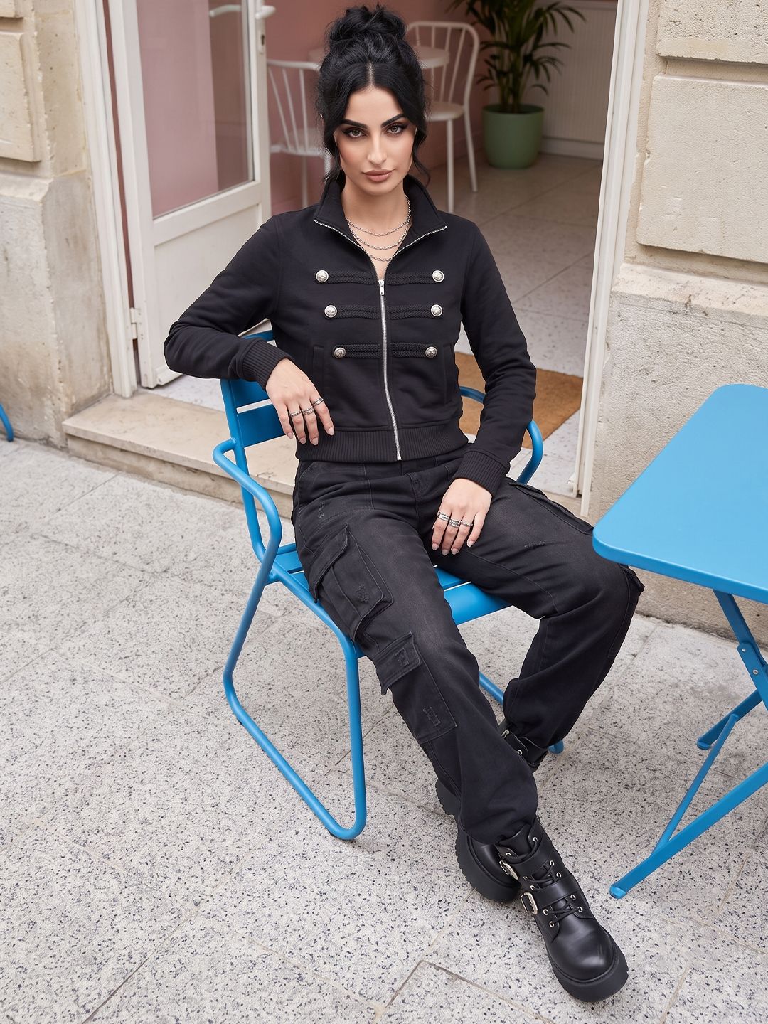 Suo Women Crop Open Front Jacket-picture-56