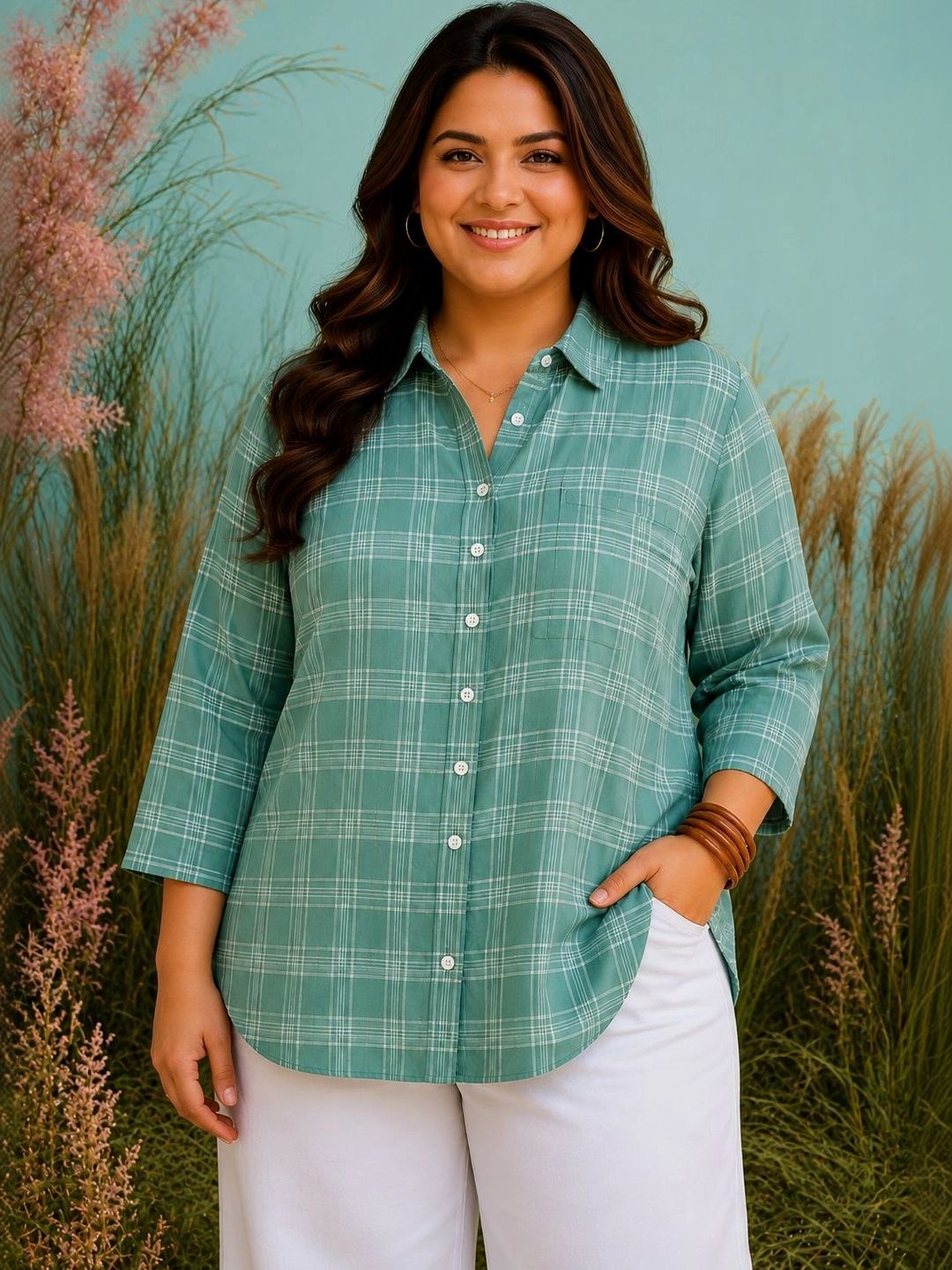 AATMIK Checked Cotton Top-picture-14