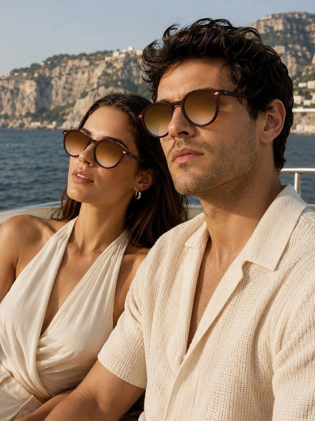 Moda Rapido Unisex Brown Lens & Brown Round Sunglasses with-picture-44