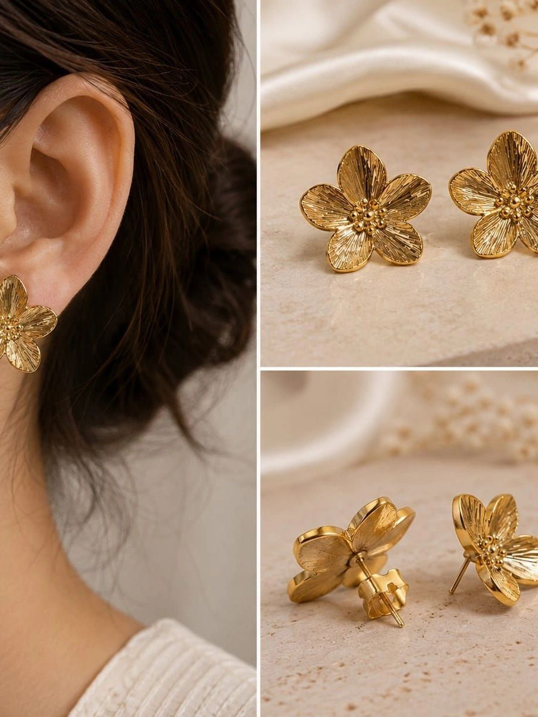 GARV GLEAM Floral Studs Earrings-picture-44