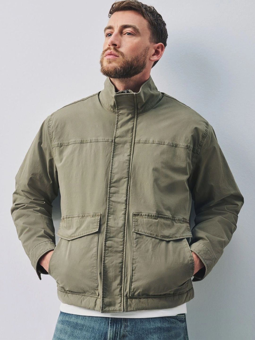 NEXT Stand Collar Bomber Jacket-picture-13