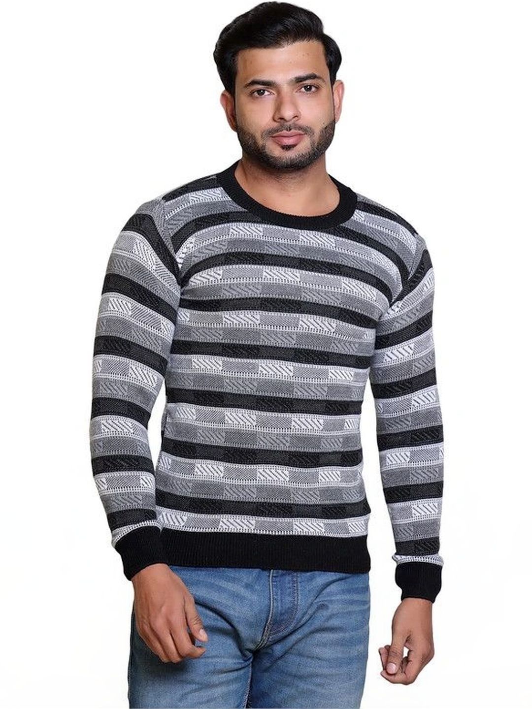 Grand Line Men Striped Pullover-picture-22