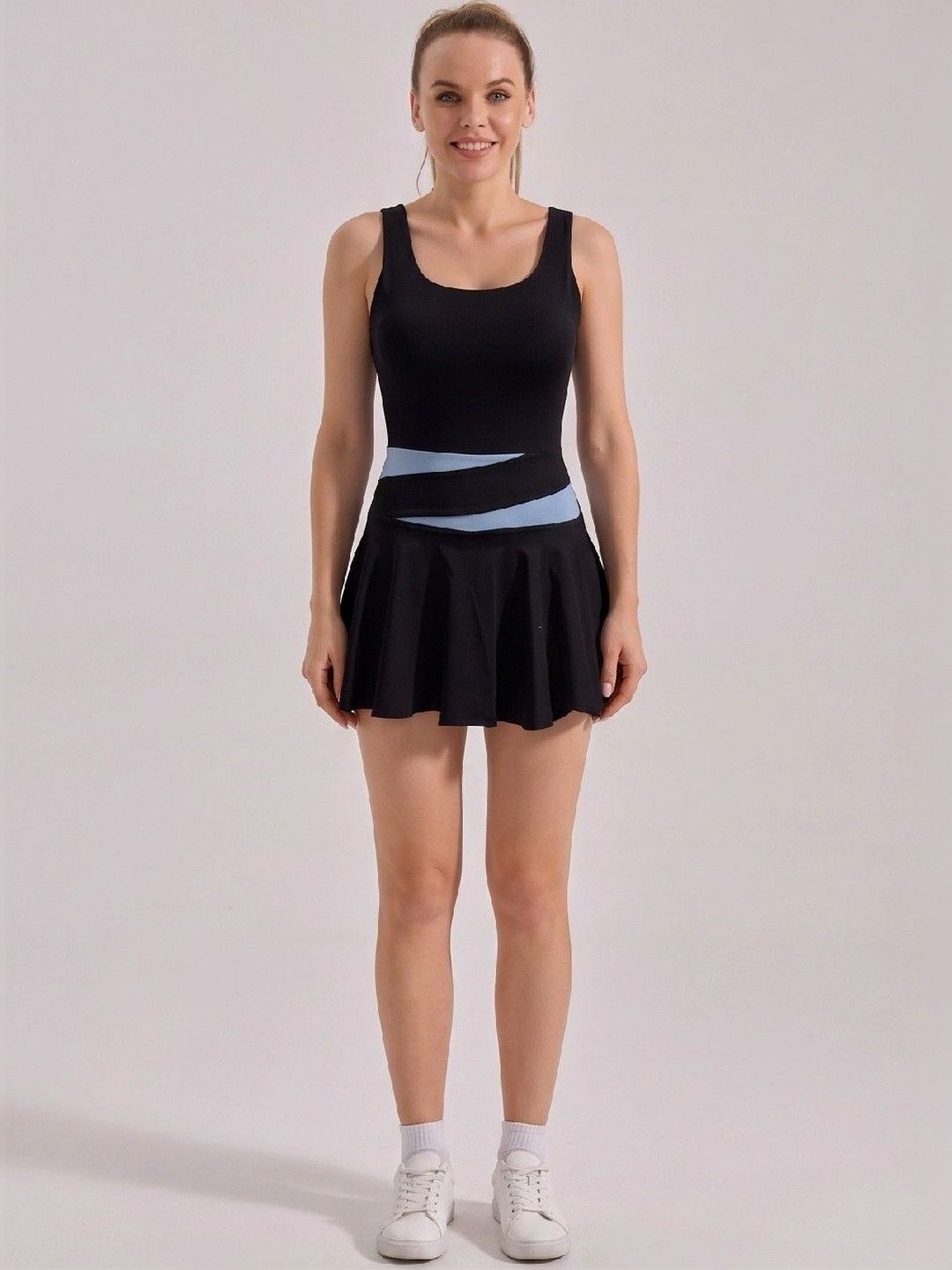 ENRIZZ Colourblocked A-Line Mini Dress-picture-18