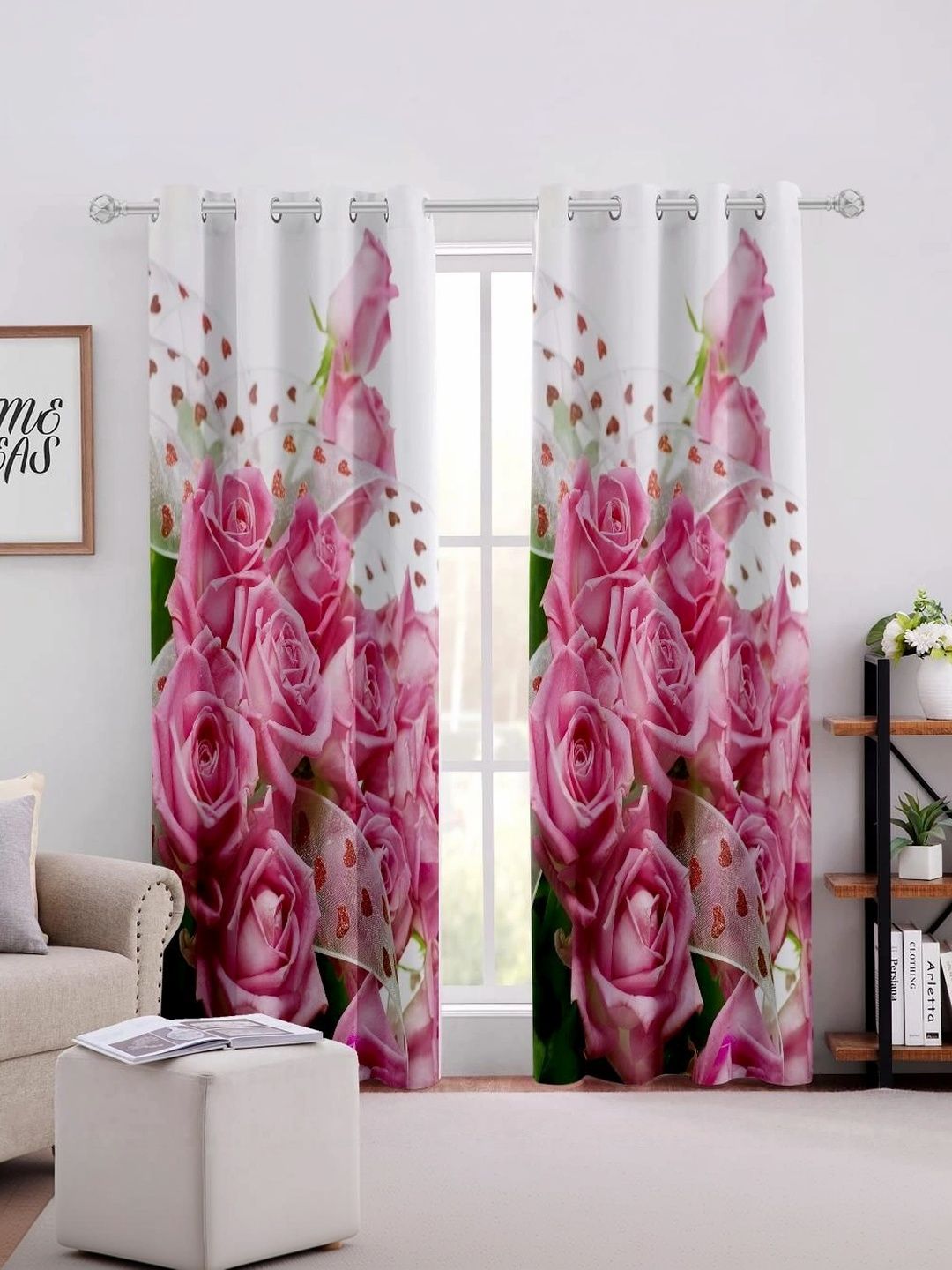 CURTAINRY Pink Floral Window Curtain-image-13