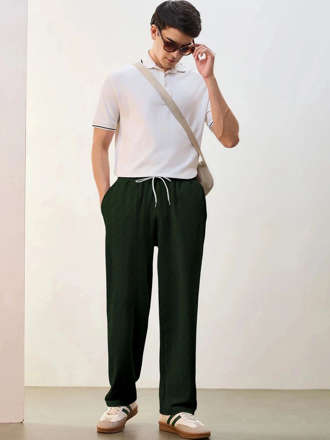 FLYWIND Men Regular Fit Textured Track Pants-picture-29