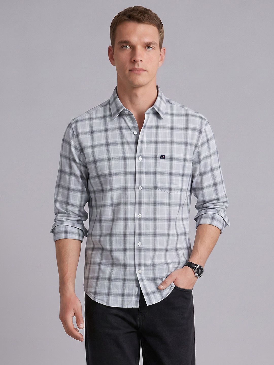 Arrow Sport Checked Pure Cotton Casual Shirt-image-36