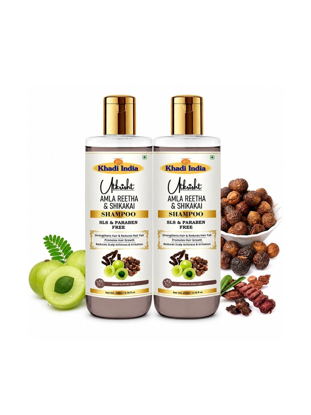 LOOKIN - TRUE BEAUTY Set Of 2 Amla Reetha Shikakai Shampoo - 200 ml Each-image-24