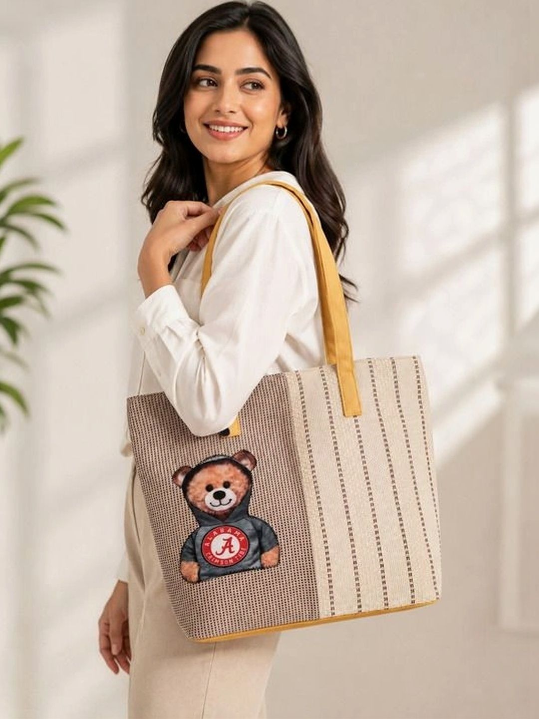Carry Trip Striped Structured Tote Bag-picture-40