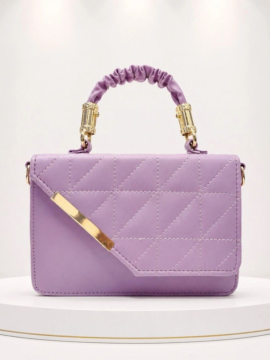 HERE&NOW Textured Structured Handheld Bag with Quilted-picture-14