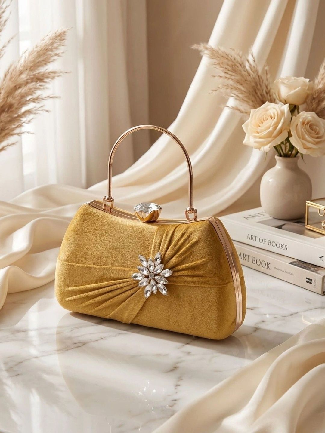 MISHA Textured Embellished Box Clutch-picture-44