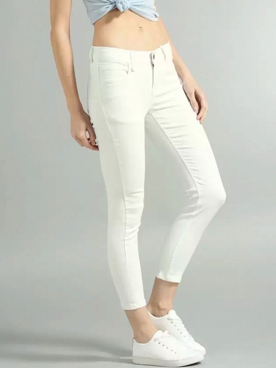 MASTERLY WEFT Women Skinny Fit Mid-Rise Stretchable Jeans-picture-18