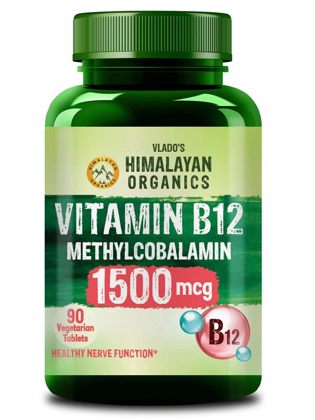 Vlados Himalayan Organics Methylcobalamin Vitamin B12 1500mcg - 90 Veg Tablets-image-7