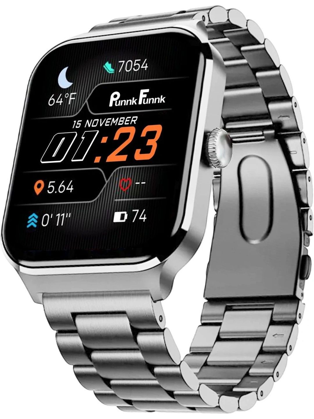 PunnkFunnk H9 Silver Metal Smartwatch-picture-32
