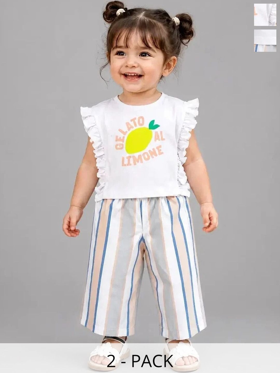 Bloomup Girls Printed T-shirt with Trousers-picture-22