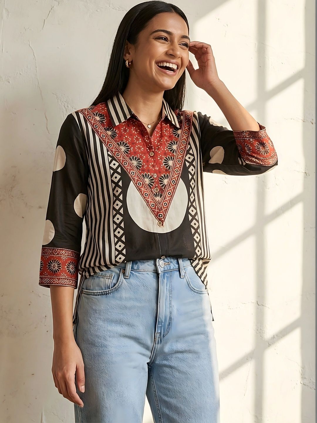 all about you Printed Crepe Shirt-picture-37