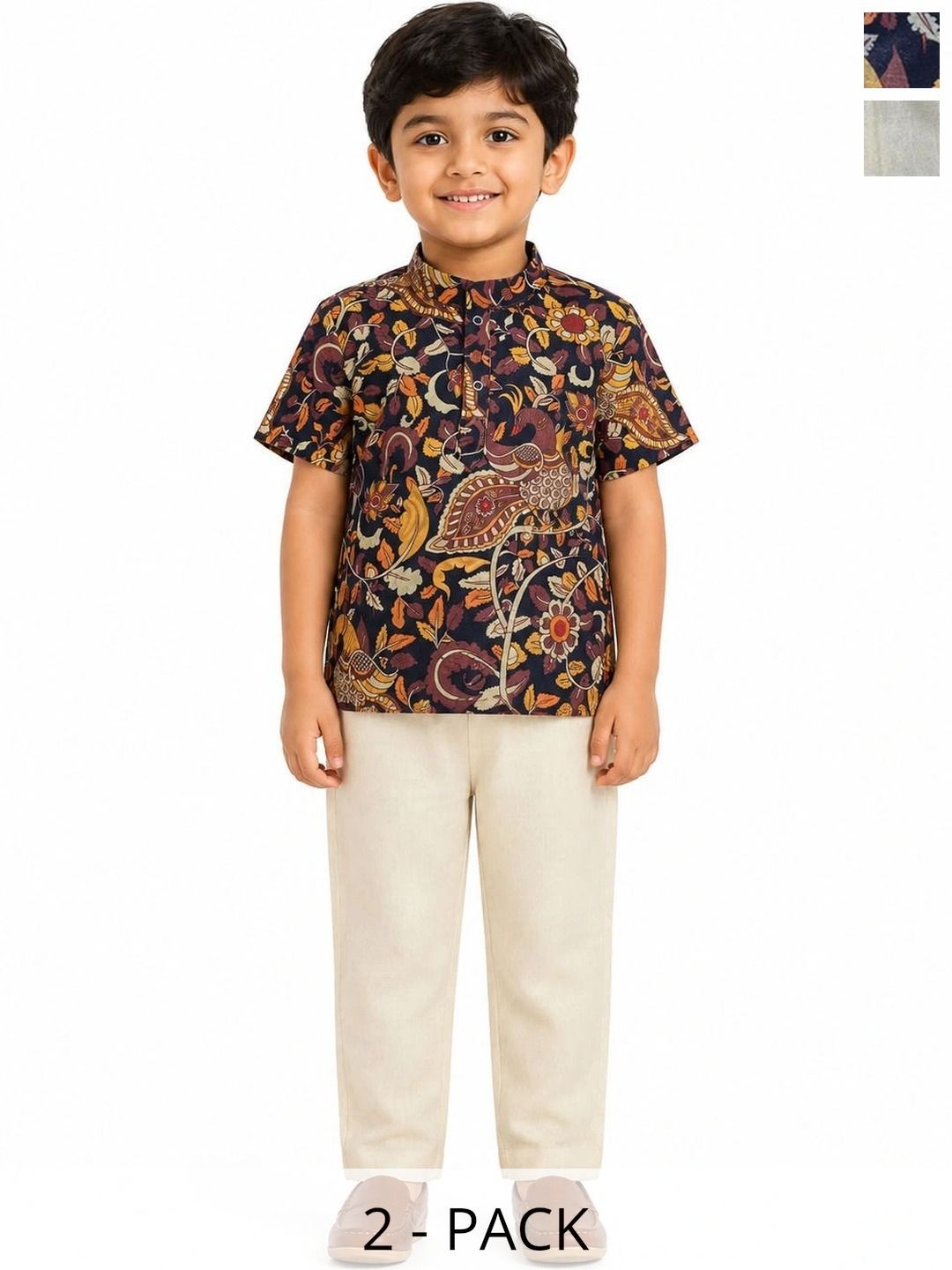 Minipattu Boys Printed Shirt with Trousers-image-46