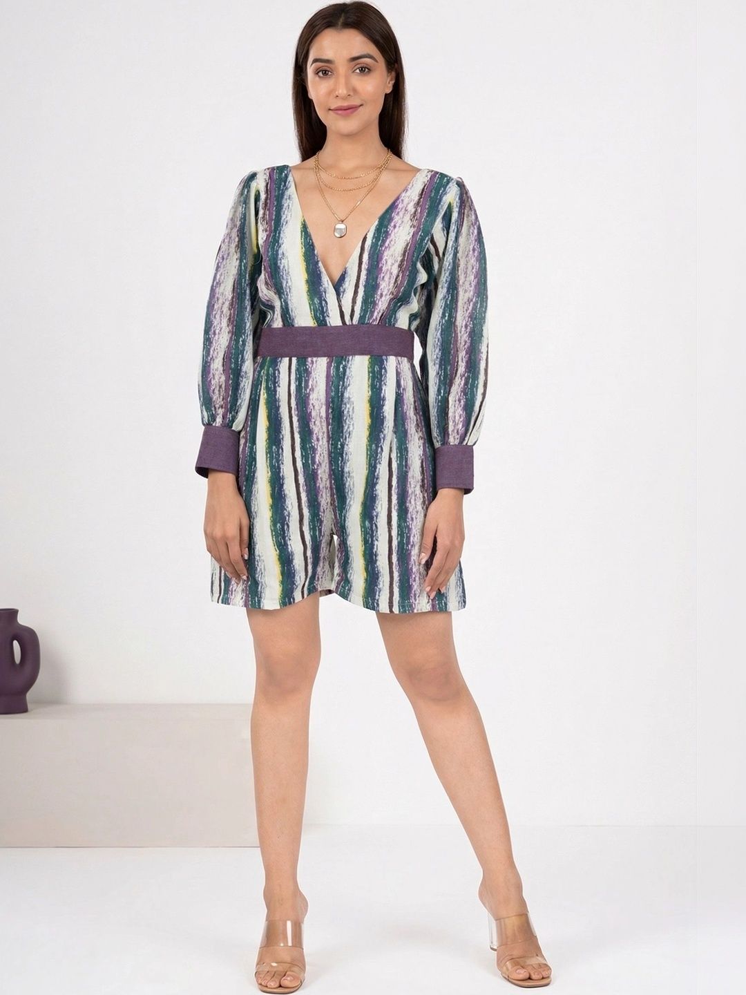 Purple Haze Striped Jumpsuit-image-9