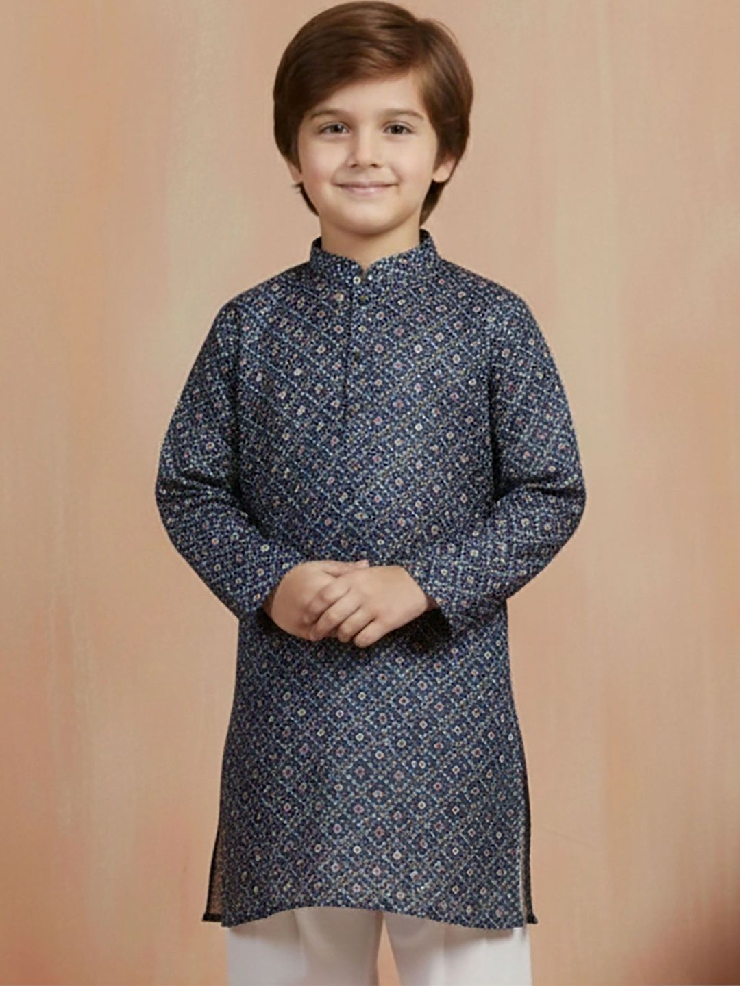 Sanwara Boys Bandhani Printed Kurta-image-32