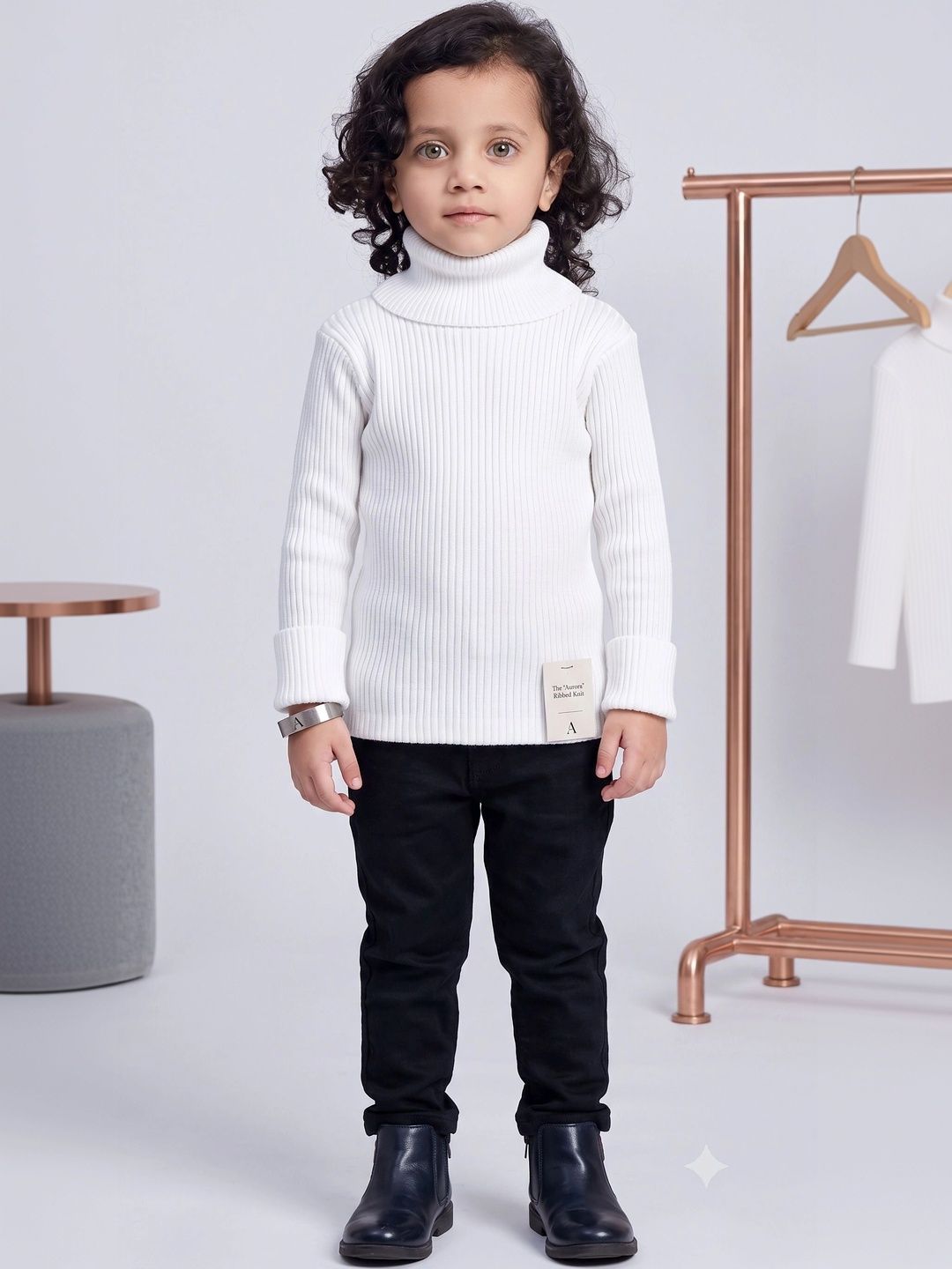 DESNUDA Unisex Kids Ribbed Woollen Pullover-picture-37