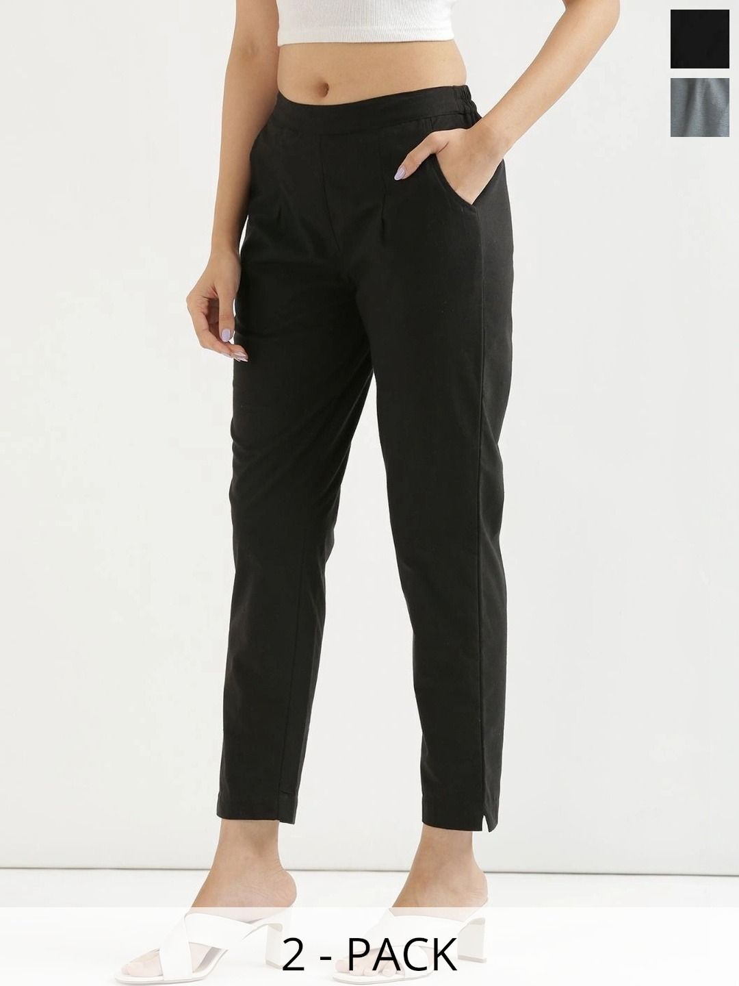 SAADAA Women Classic Trousers-image-40
