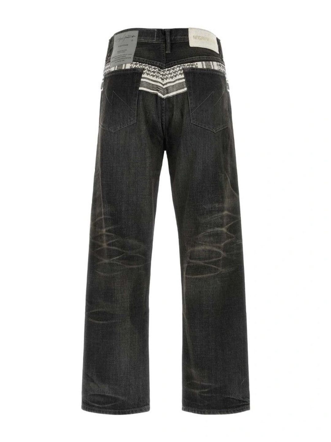 Yohji Yamamoto Men Straight Fit Mid-Rise Low Distress Jeans-picture-14